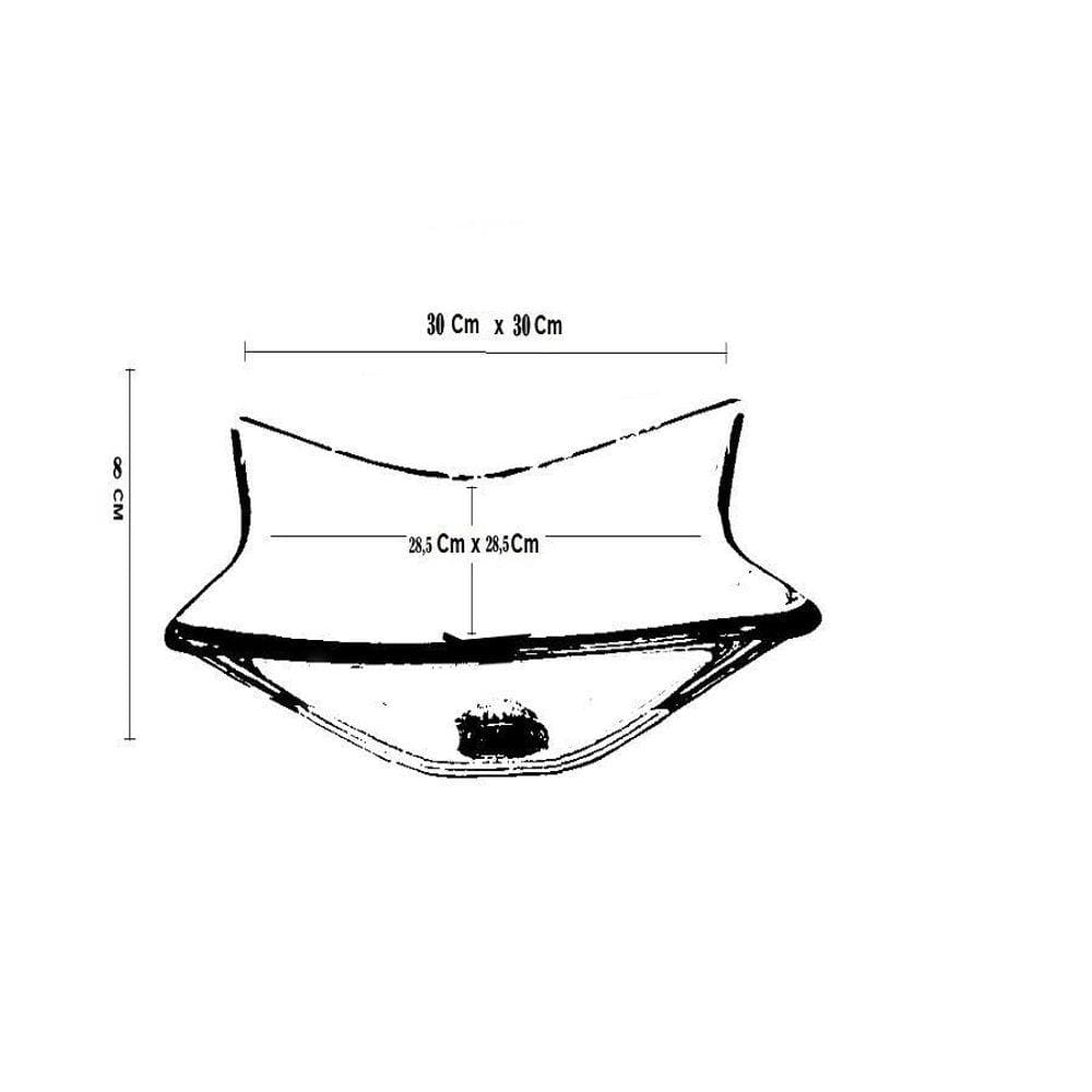 Cuba De Vidro Quadrada 30Cm Preto Fosco