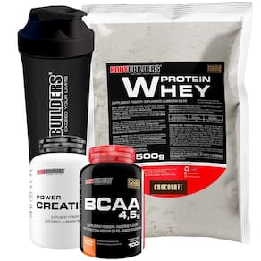 Kit Whey Protein 500G+ Bcaa 4,5 100G+ Power Creatine 100G