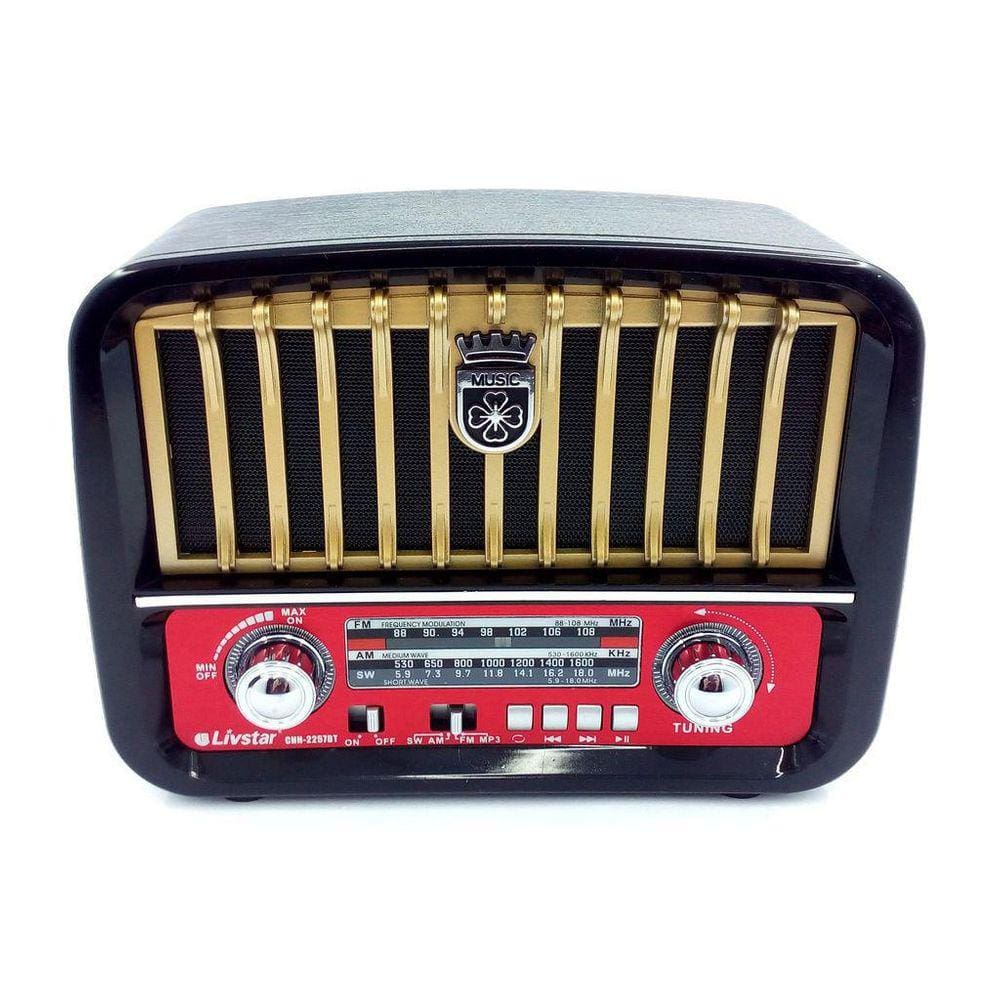 Radio Retro Portátil Bluetooth Recarregável Com Alça 2257