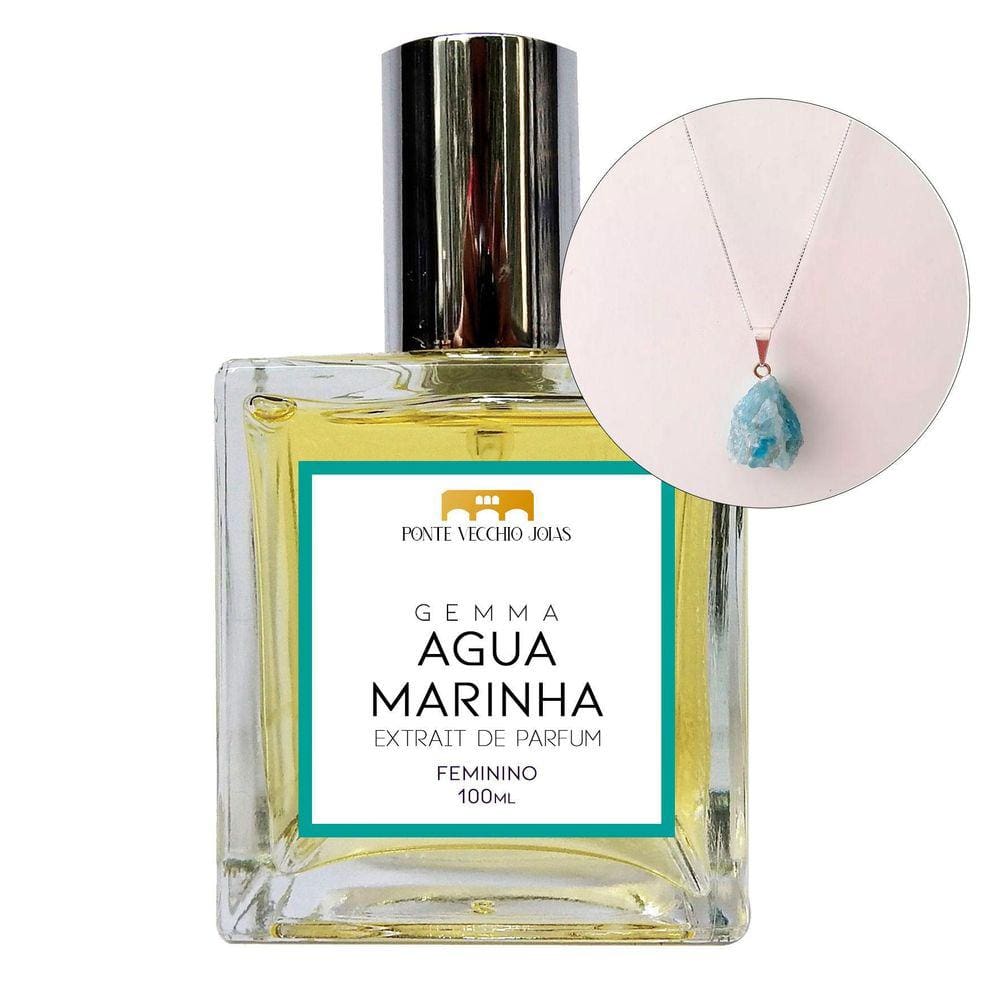 Coffret Perfume Gemma Água-Marinha 100Ml + Colar Prata 925