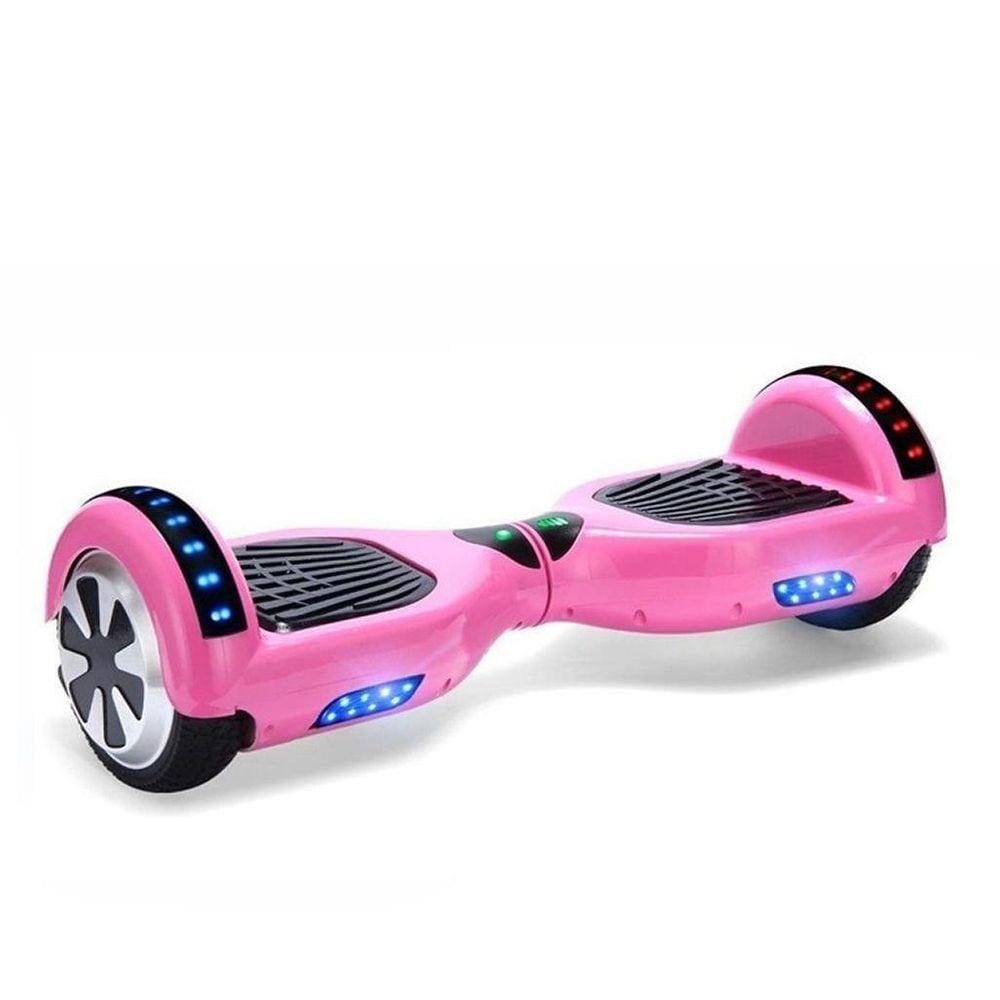 Hoverboard Skate Elétrico 6.5 Rosa Led Bluetooth