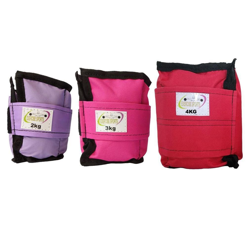 Kit Tornozeleira / Caneleira 2Kg , 3Kg E 4Kg Academia