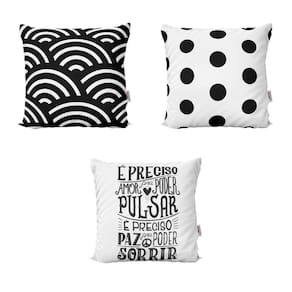 Almofadas Decorativas Preto E Branco Para Sofá 40X40