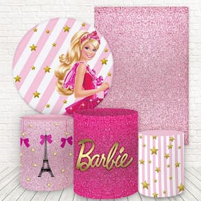 Kit 2 Painéis E Capas 3D Sublimado Barbie Fkpc-666