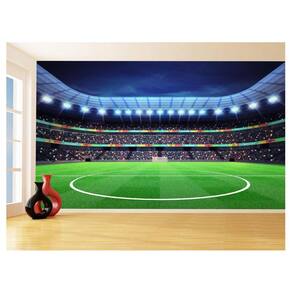 Papel De Parede 3D Esporte Estádio Gramado Campo 3,5M Spt65