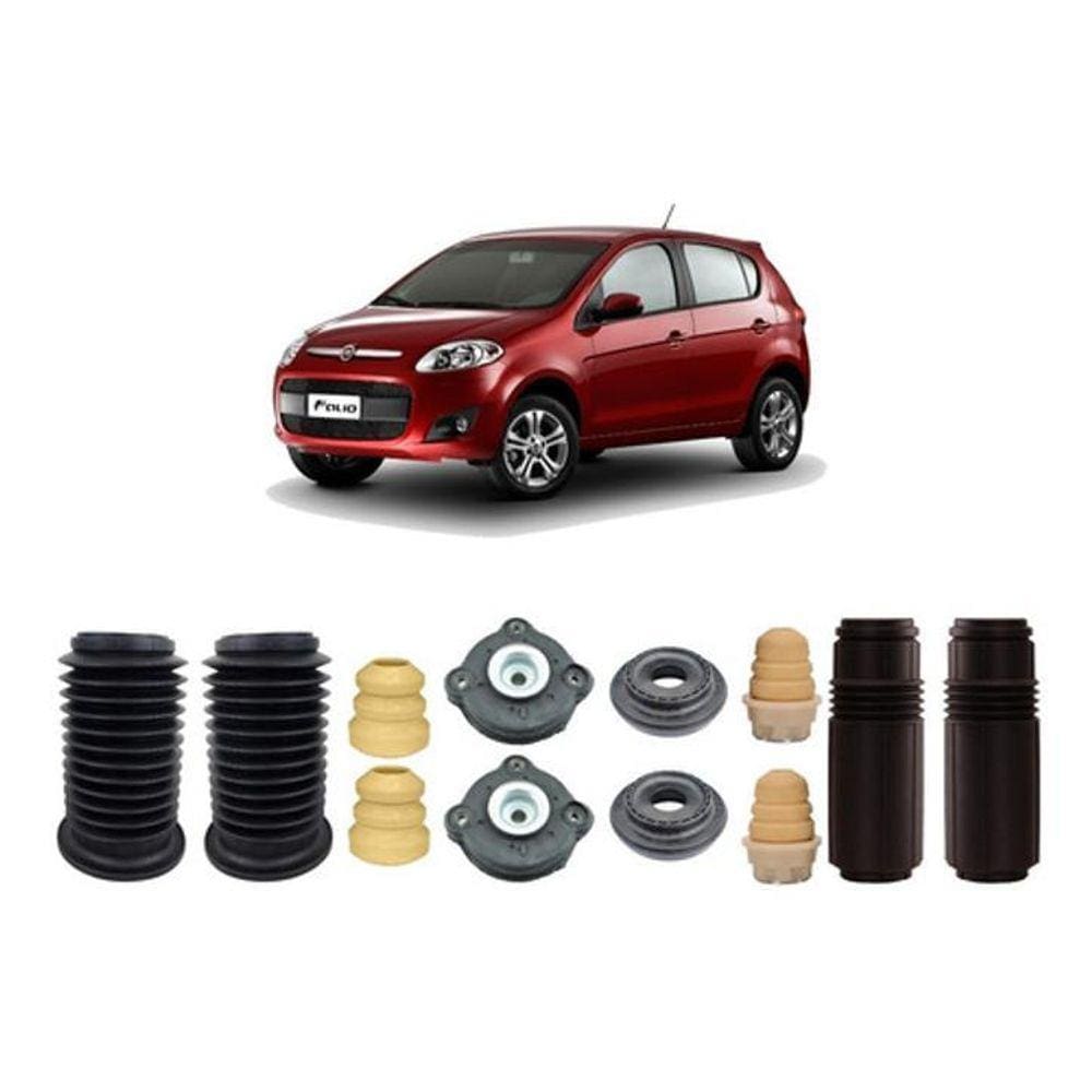 Kit Coxim Dianteiro + Batente Traseiro Palio 2012 2013 2014