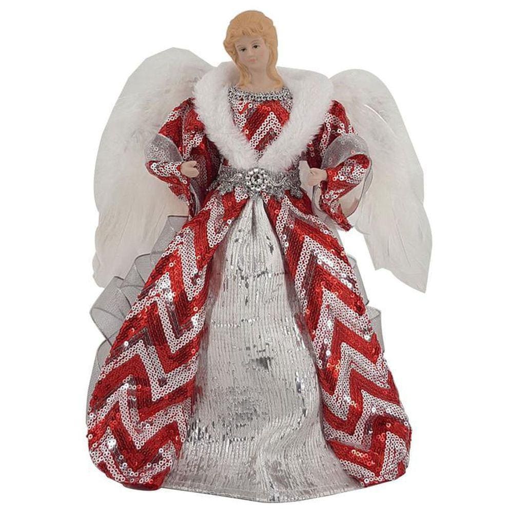 Anjo 30Cm Vermelho/Branco