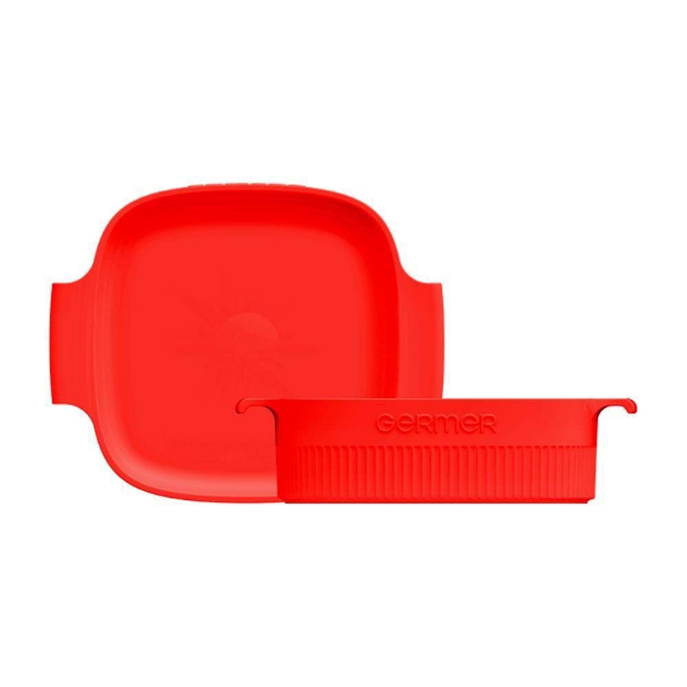 Assadeira 21Cm 3L De Porcelana Germer Quadrada Vermelho