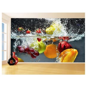 Papel De Parede 3D Alimentos Frutas Coloridas 3,5M Al416
