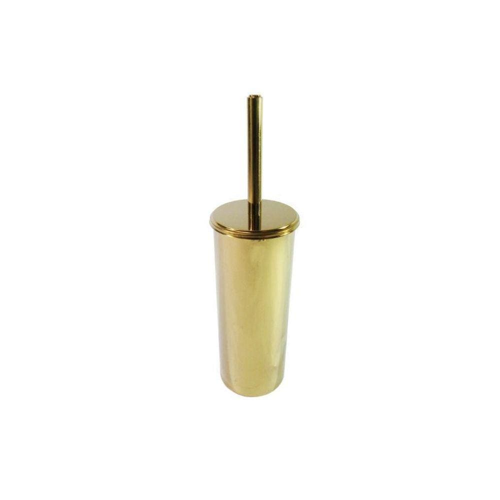 Suporte De Inox E Escova Sanitária Cerdas Flexíveis Dourado