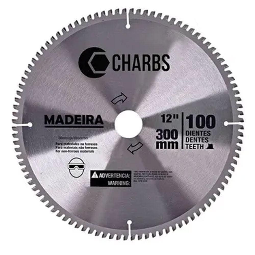 Disco De Serra Para Madeira 12 Pol. 300Mm 100 Dentes Charbs