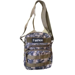 Bolsa Unissex Transversal Camuflada Militar