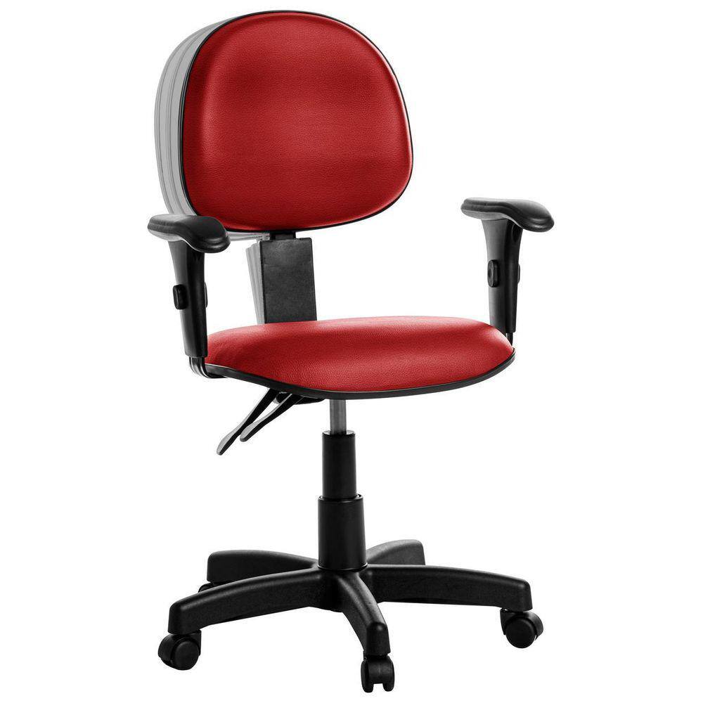 Cadeira Ergonômica Executiva Com Braço Rv Cor:Vermelho