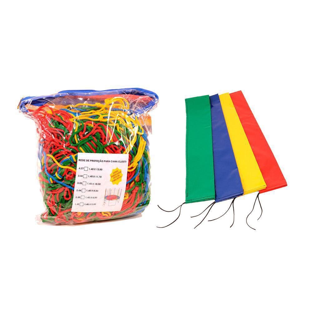 Kit Para Cama Elástica 4,40M Com Rede De Proteção E 8 Capas