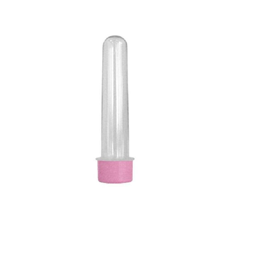 Tubete 13 Cm Tampa Rosa Bebê 100Un Tubo De Ensaio
