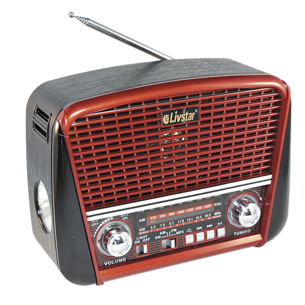 Rádio Retro Portátil AM / FM / USB / SD Livstar CNN 3201 BT