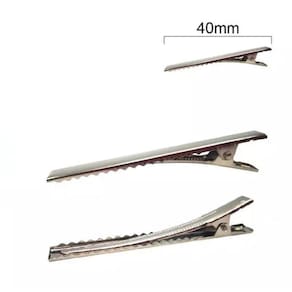 Presilha Jacaré Bico De Pato 40Mm Niquel Com 10 Unidades