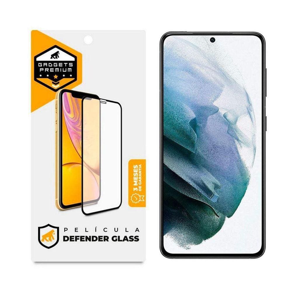 Película Defender Glass Para Samsung Galaxy S22 Plus - Preta