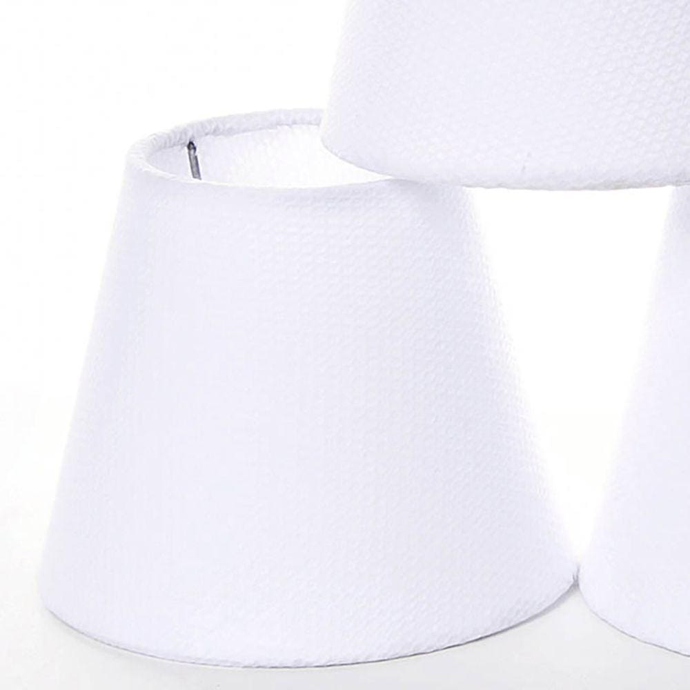 Jogo Cúpulas Para Lustre Branco Bebê Infantil 3 Unid.