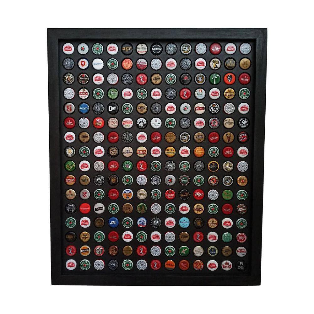 Quadro Decorativo Porta Tampinha Cerveja Artesanal Black 208
