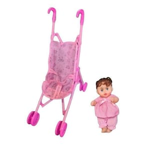 Carrinho De Boneca Dobrável Menina Brinquedo Infantil