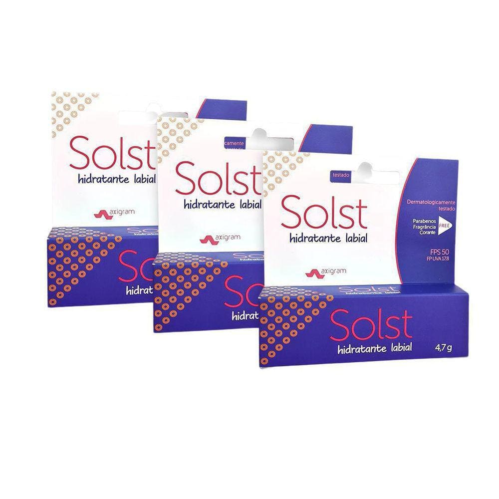 Combo 3 Solst Hidratante Labial Fps 50 4,7G