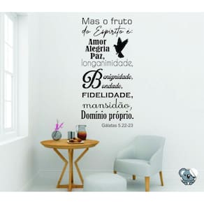 Adesivo De Parede Versículos Galatas 5:22 - Frases Biblicas