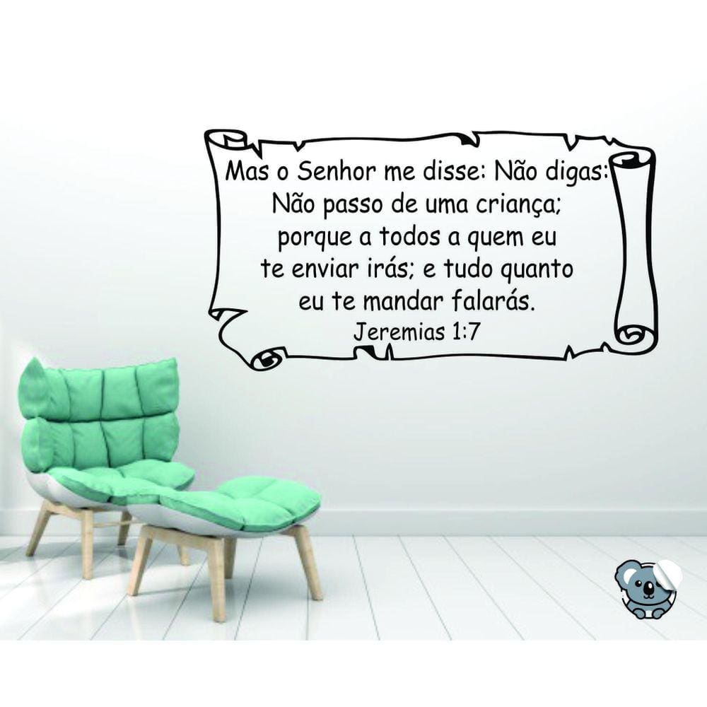 Adesivo De Parede Decorativo Frases Versiculos Jeremias 1:7