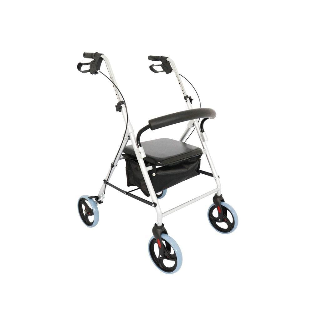 Andador Adulto 4 Rodas Com Assento E Cesto D12 Dellamed