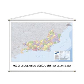 Banner Mapa Escolar Do Estado Do Rio De Janeiro 100X80Cm