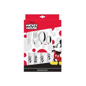 Faqueiro Simonaggio Disney Minnie E Mickey - Branco 24 Peças