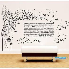 Adesivo Decorativo De Parede Árvore E Sorria Motivacional