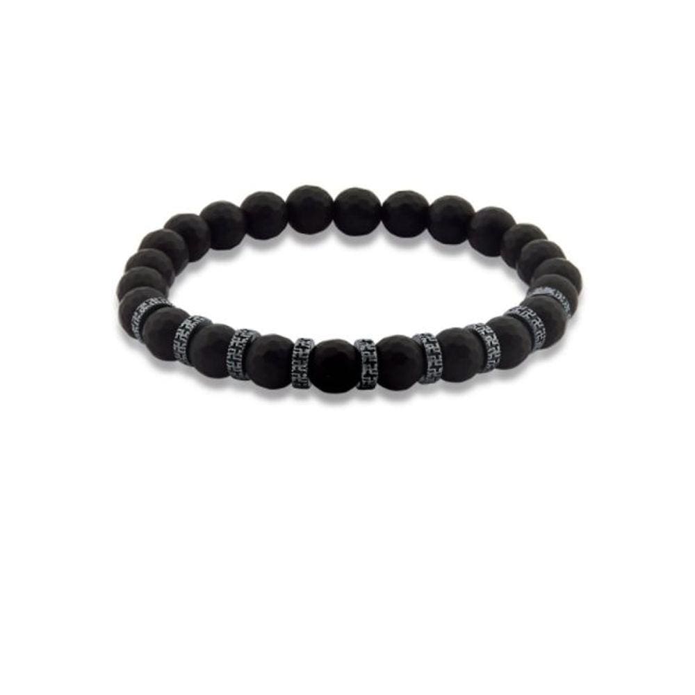Pulseira Masculina de Pedras Vulcânicas