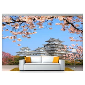 Papel De Parede Japonês Templo Castelo 3D Jjp35