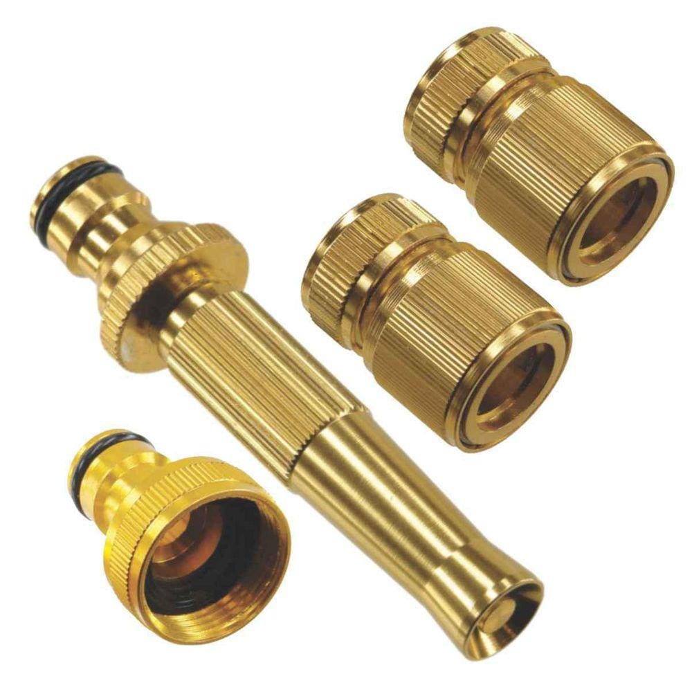 Kit Para Mangueira Jardim Com Esguicho + 2 Engate + Conector