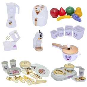 Kit Cozinha Princesa Air Fryer Fogão Cooktop Frutinhas 34Pç