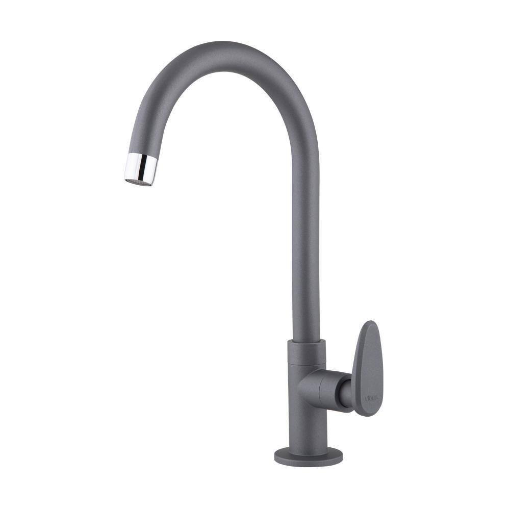 Torneira De Mesa Cozinha Allure Décore Cinza Fosco Viqua