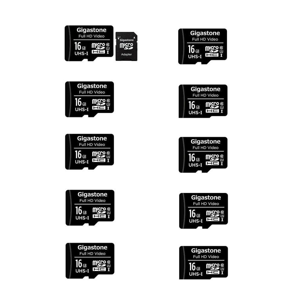 Cartão De Memória Micro Sdhc Classe 10 Gigastone 16Gb - 10Un