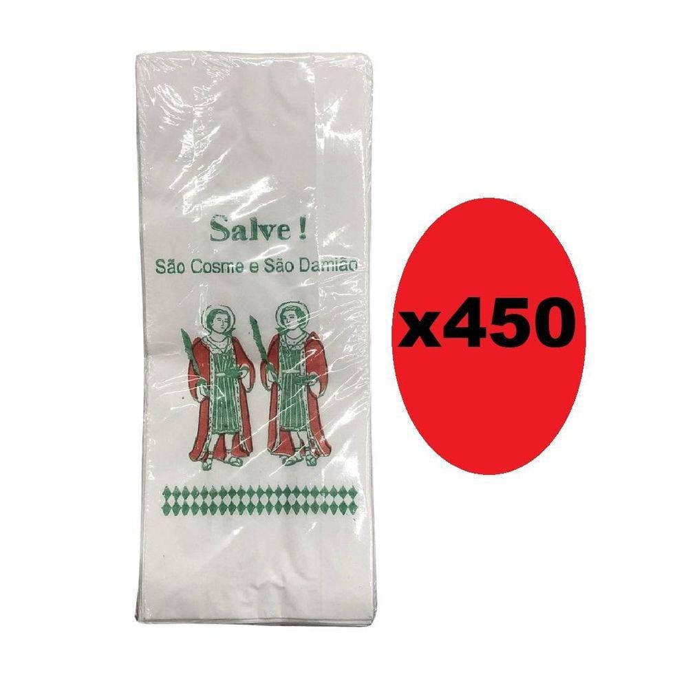 Kit 450 Saquinhos De Papel São Cosme E Damião Personalizado