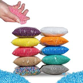 100 Litros Isopor Pérola Bolinha Slime Puff Colorido