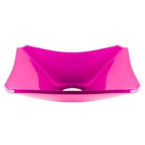 Cuba De Vidro Retangular Chanfrada 39Cm Rosa