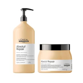 Kit L`Oréal Absolut Gold Quinoa Shampoo 1,5L E Máscara