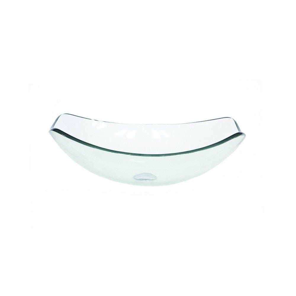 Cuba De Vidro Oval Chanfrada 51Cm Jateado