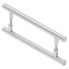 Puxador De Porta Redondo Para Vidro E Madeira 90Cm