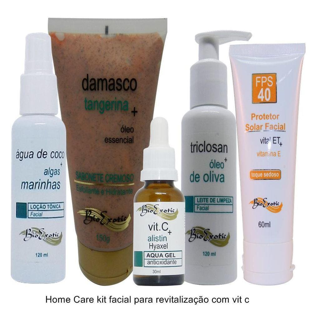 Kit Home Care Revitalização Facial Com Vitamina C Bioexotic