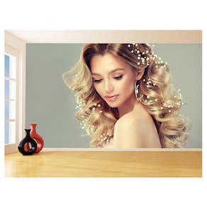 Papel De Parede 3D Salão De Beleza Corte Cabelo 3,5M Slb16