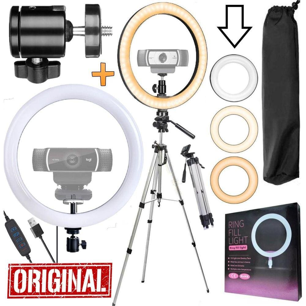 Ring Light Profissional Iluminador Anel Led Luz Tripé Grande