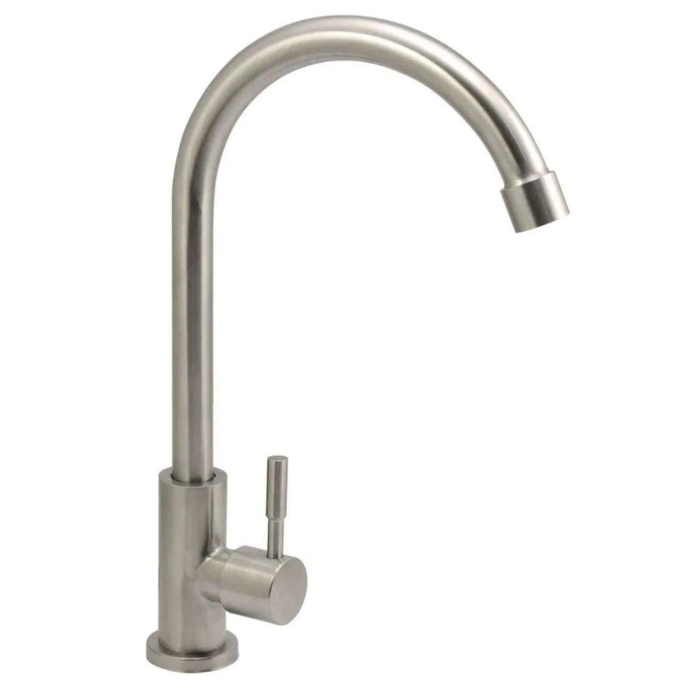 Torneira Arco Bica Alta Aço Inox