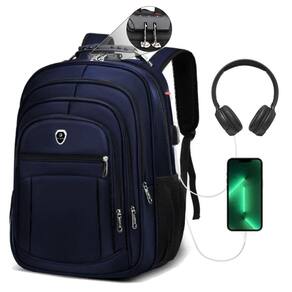 Mochila Escolar Grande Executiva Faculdade Reforçada Azul
