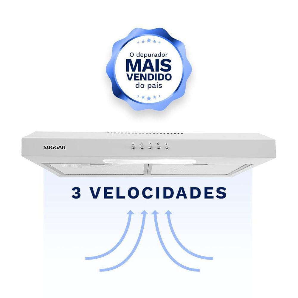 Depurador Exaustor Slim 60Cm Branco Dps161Br Suggar 127V